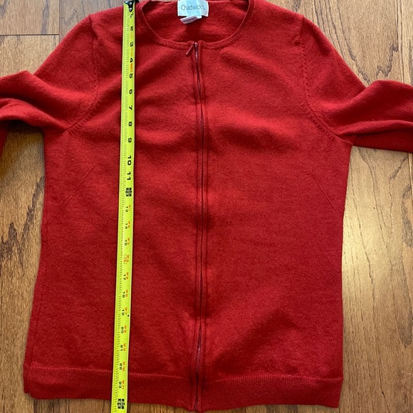 Chadwick red zip-up cardigan sweater. 1XL - Picture 9 of 9
